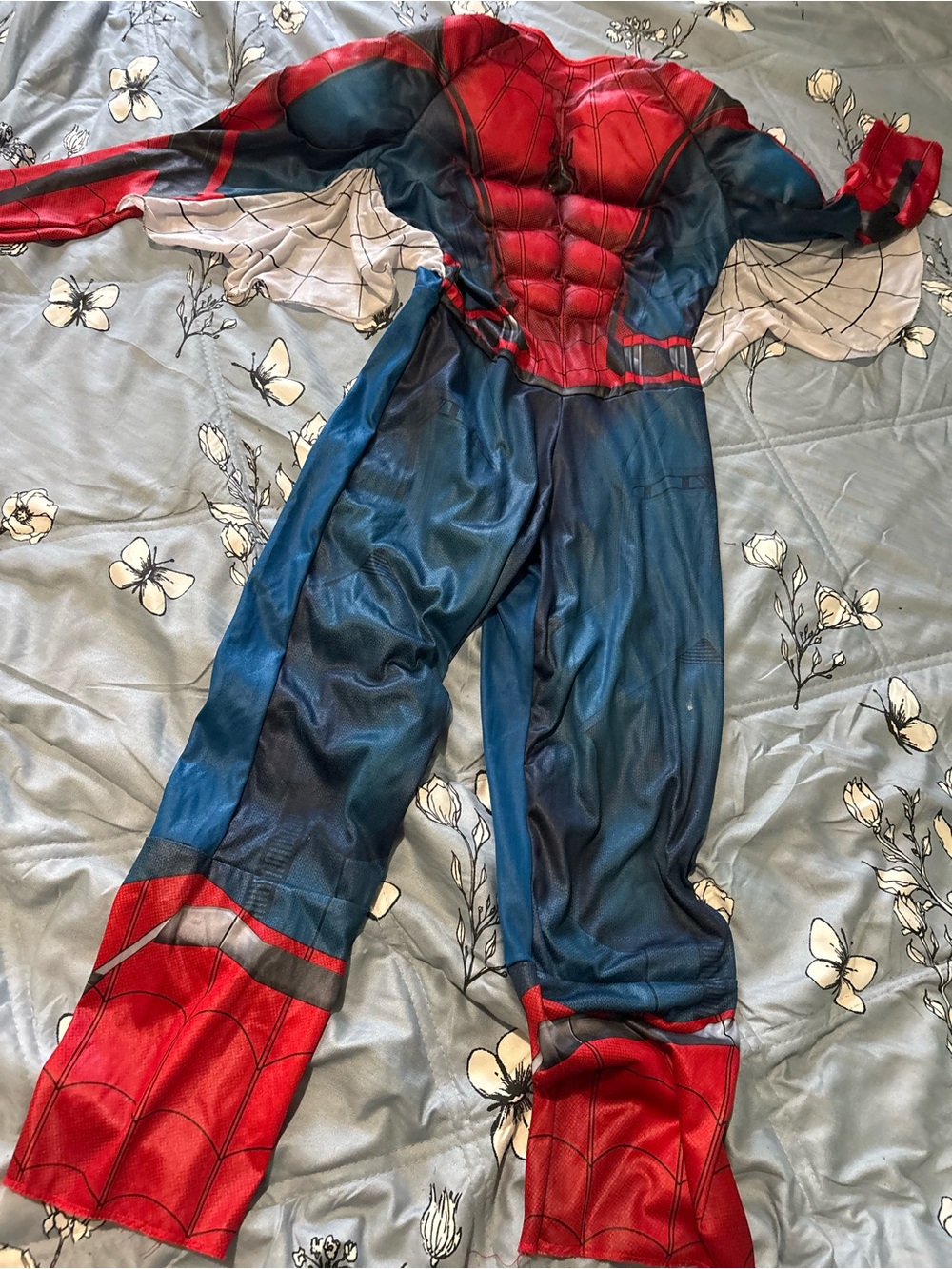 Marvel Red and Blue Spider Muscle Kids Superhero Costume - Picture 6 of 10